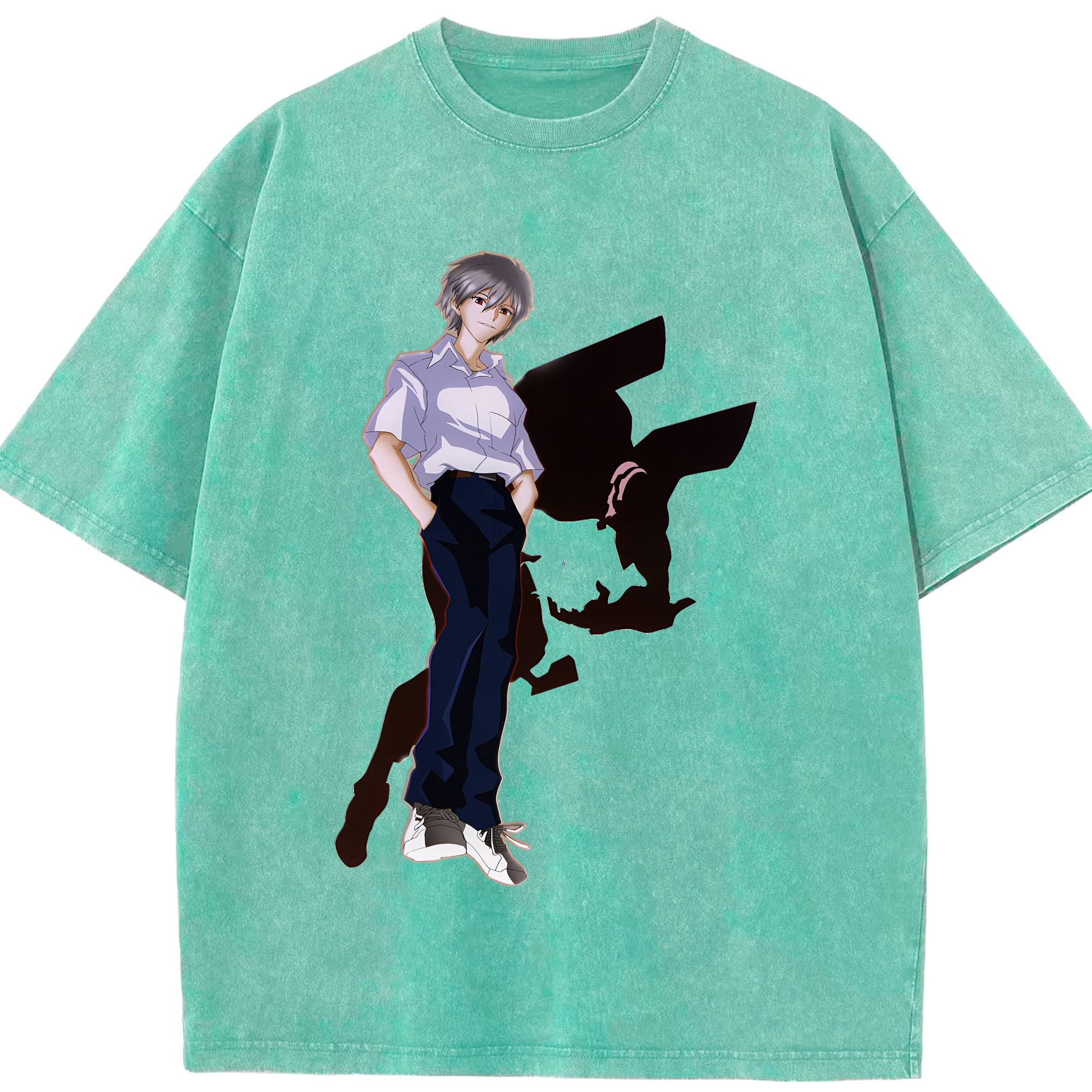 （画像用） EVA 新世紀エヴァンゲリオン 綿100% ヴィンテージ風 半袖Tシャツ（フロントプリント）